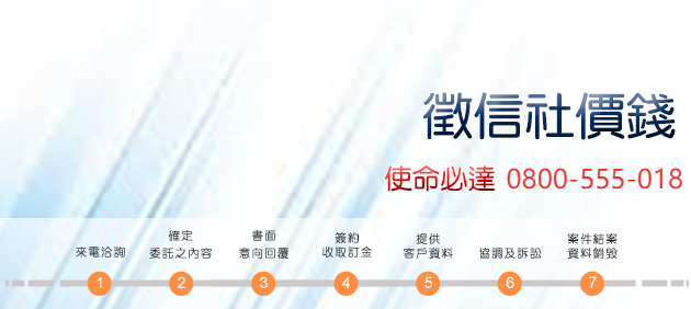 徵信社價錢服務流程